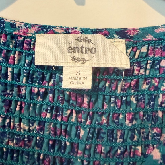 Teal Green Bubble Sleeve Blouse - Picture 6 of 6